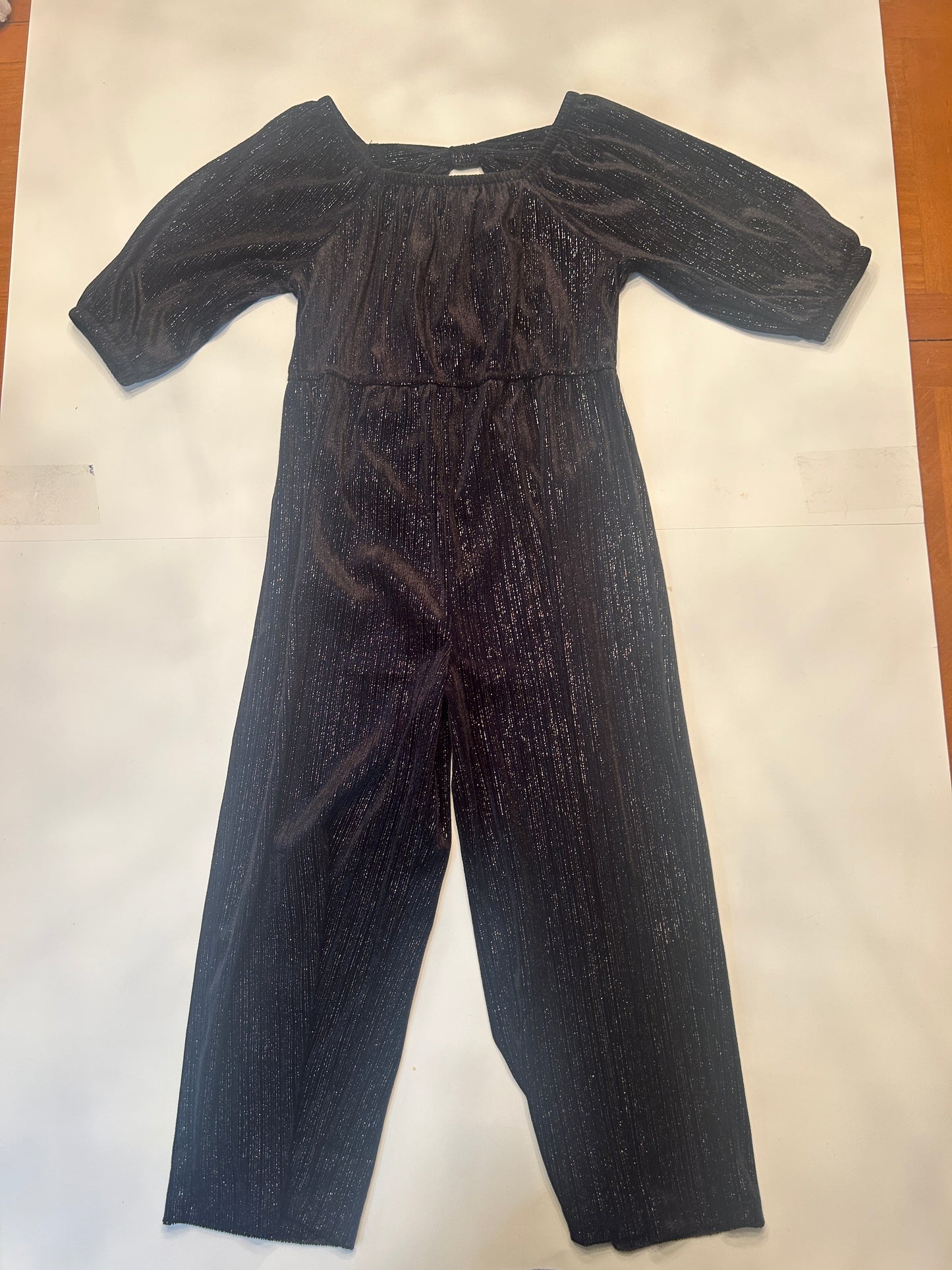 #11-Girls 4T-Old Navy-Black Velvet Sparkle Romper (1 of 2)