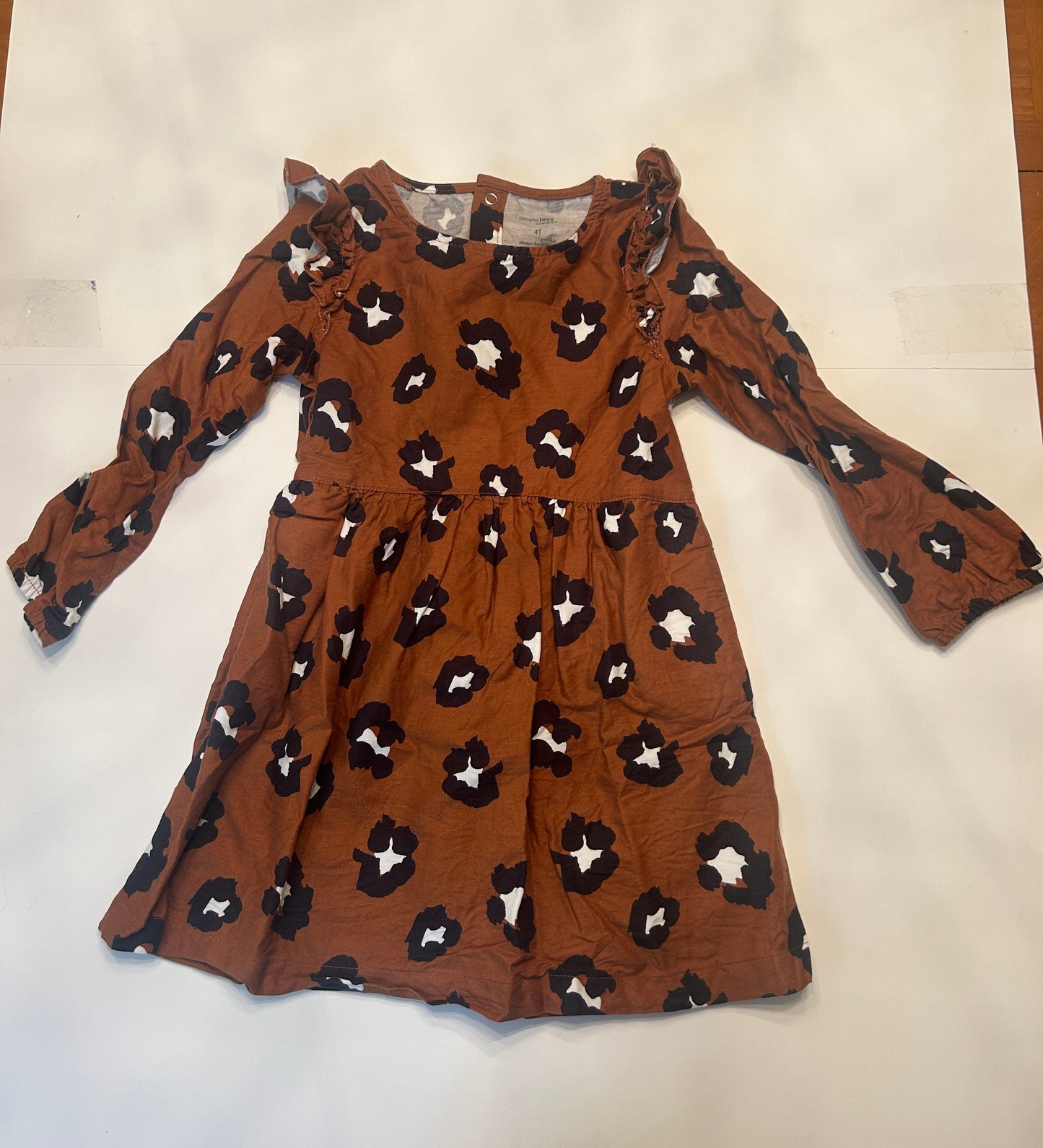 #11-Girls-4T-Carters-Leopard Print Ruffle Dress (1 of 2)