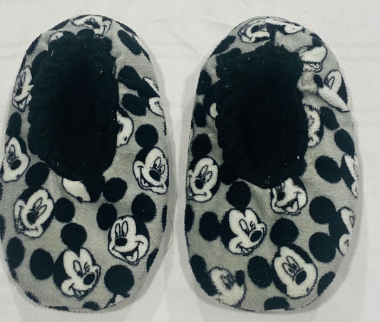 #186 Mickey Fleece Slippers - size toddler 10 - VGUC