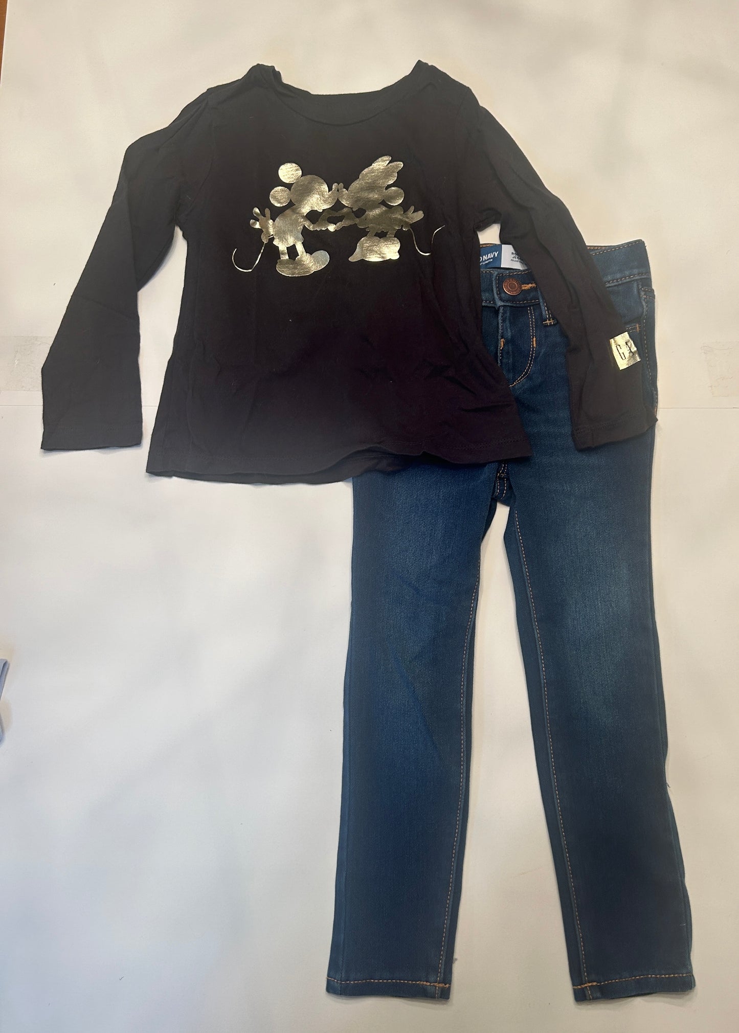 #11-Girls-4T-Gap/Old Navy-Mickey and Minnie Mouse Shirt and Old Navy Skinny Jeans (2 of 2)
