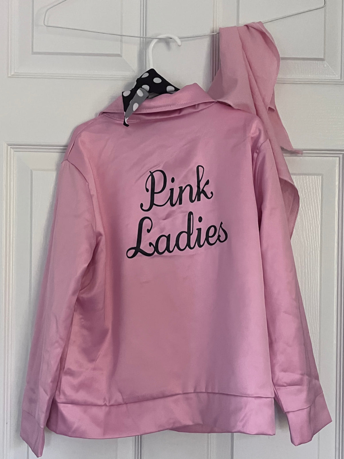 #125 Girls Pink Ladies 50’s Costume Jacket Size 7-8