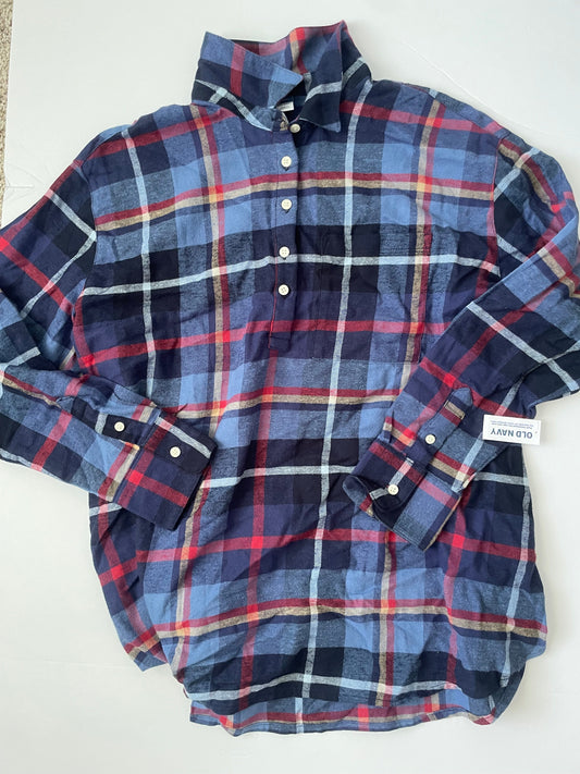#3 Old Navy flannel long sleeve maternity shirt women’s size L