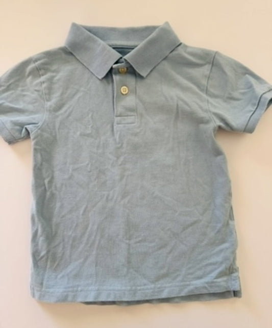 REDUCED # 92 Boys 4 t light blue button summer t shirt
