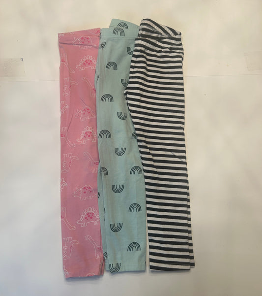 #11-Girls-4T-Cat and Jack-Set of 3 Pairs of Leggings (1 of 2)