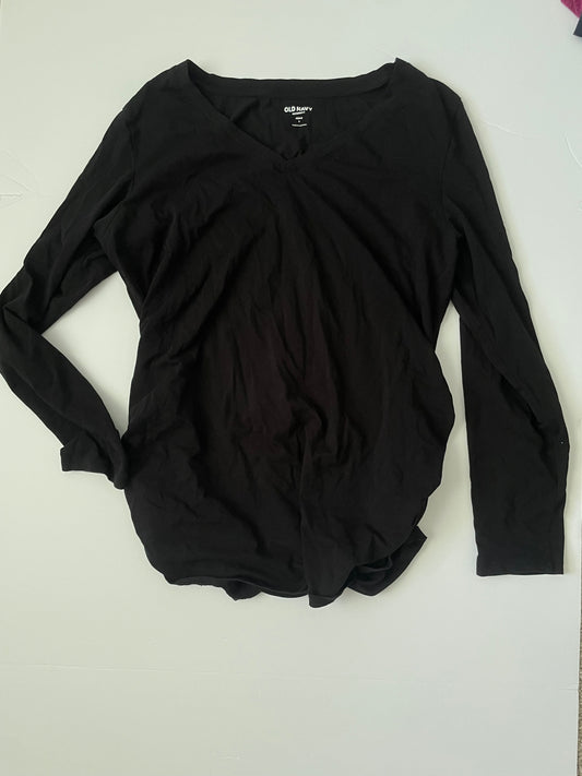 #3 Old Navy black maternity long sleeve shirt women’s size L