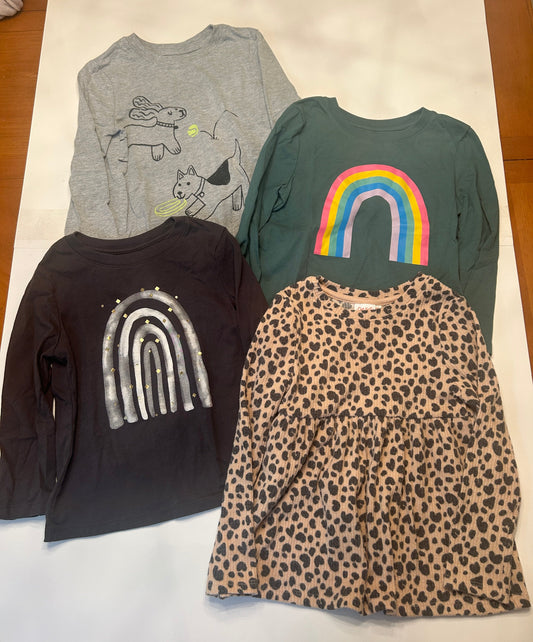 #11-Girls-4T-Cat and Jack-Set of 4 Shirts (2 of 2)