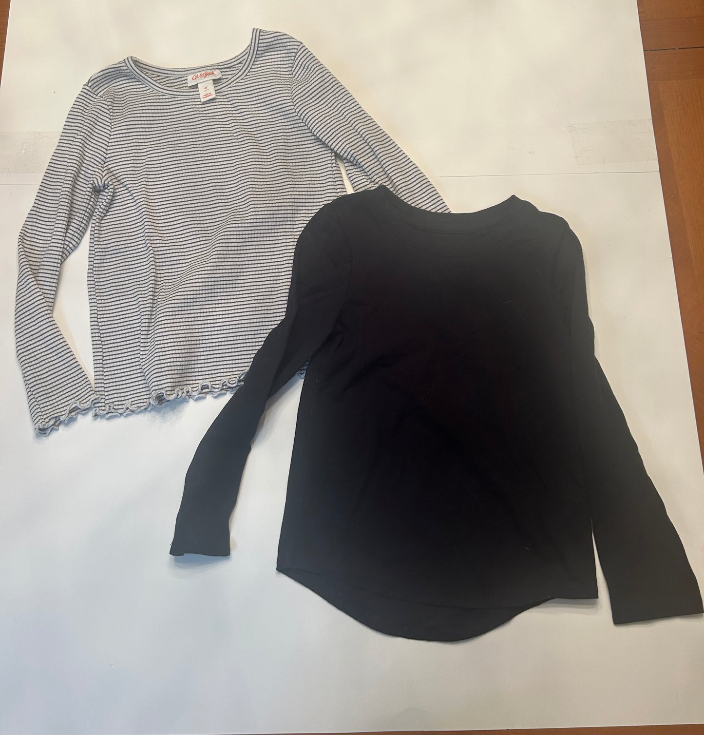 #11-Girls-4T-Cat and Jack-Set of 2 Long Sleeve Shirts