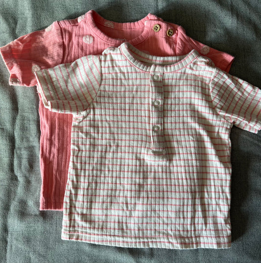 Seller #13 Carter’s 3 months pink & floral shirts bundle