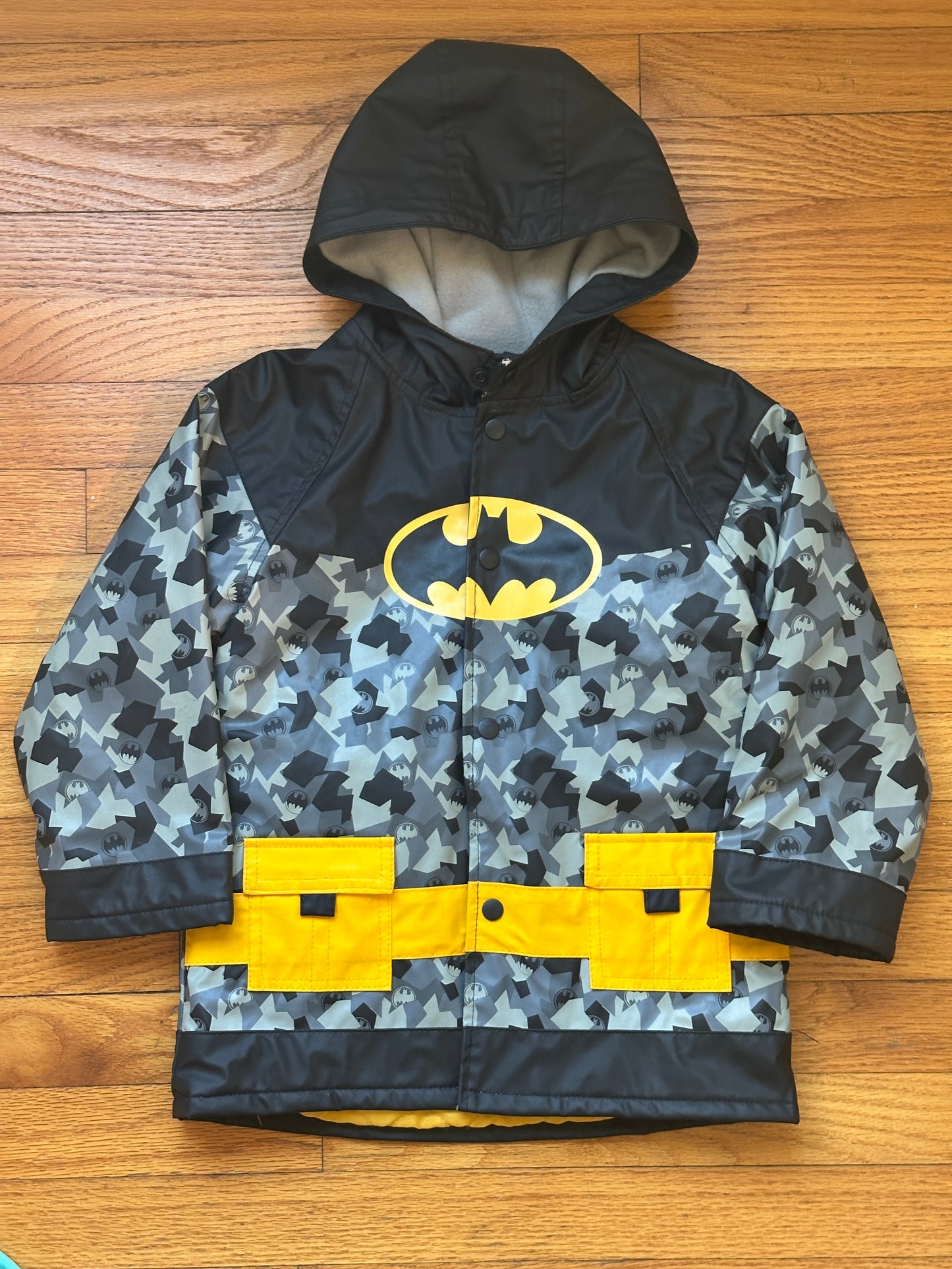 #186 Western Chief Batman Fleece-Lined Water-Resistant Jacket - boys 5 - EUC