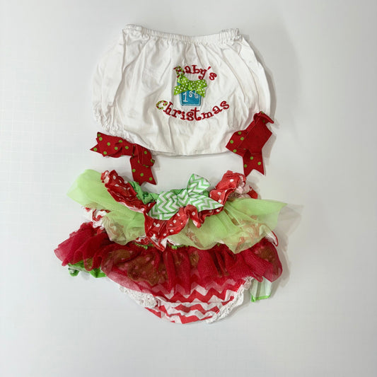 Seller 189 Girls 0-12m Christmas Bloomers Bundle (2) VGUC
