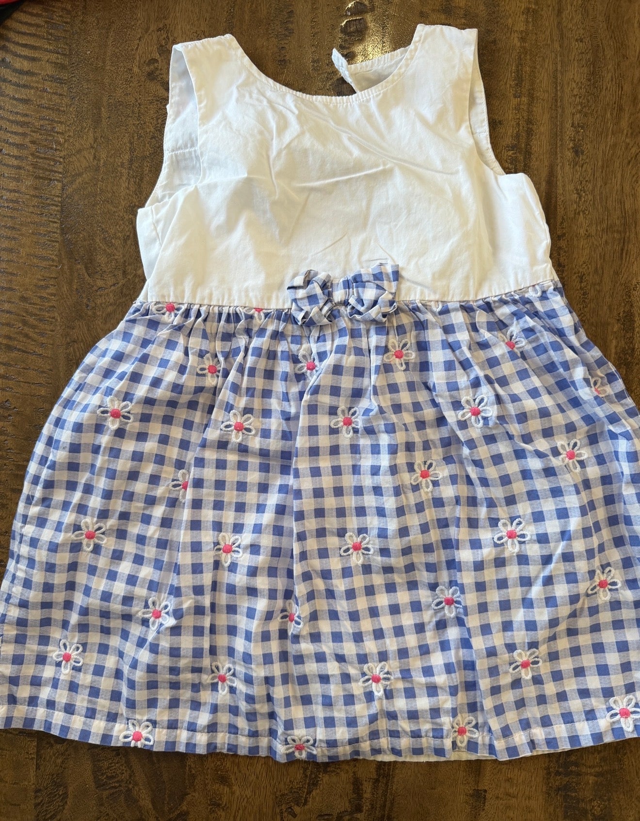 Seller #11 girls 4T checkered flower sundress