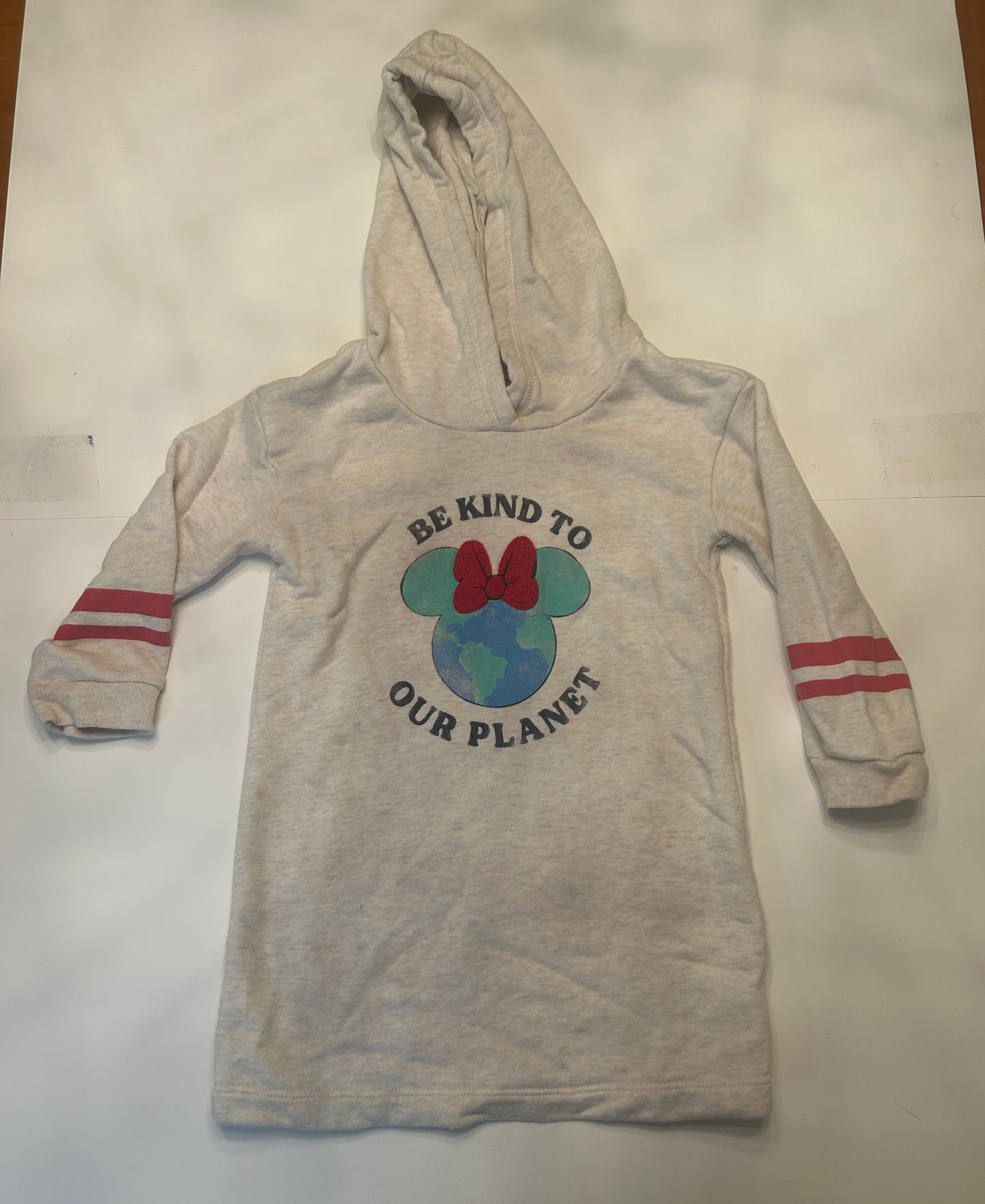 #11-Girls-Gap-3T-Mickey Mouse Hooded "Be Kind" Sweatshirt Dress
