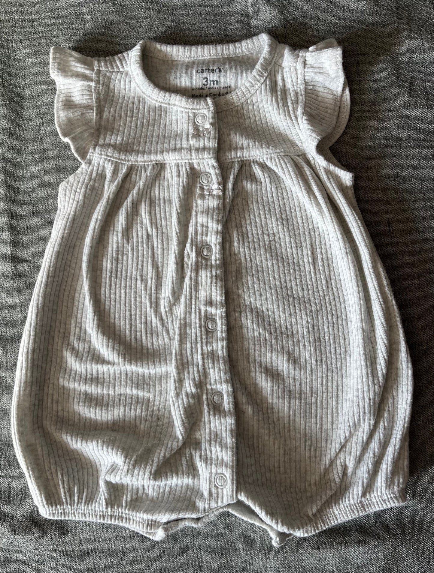 Seller #14 Carter’s cream romper girls size 3 months