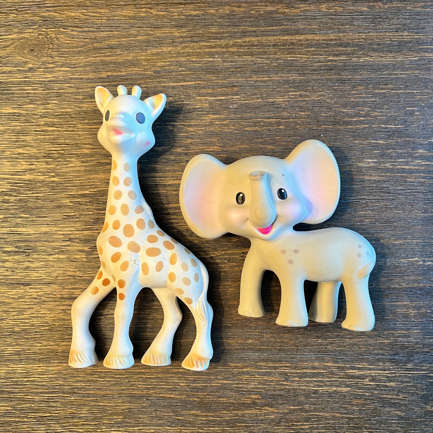 #5 Sophie The Giraffe Squeeze Teething Toy and Infantino Squeeze and Teeth Elephant