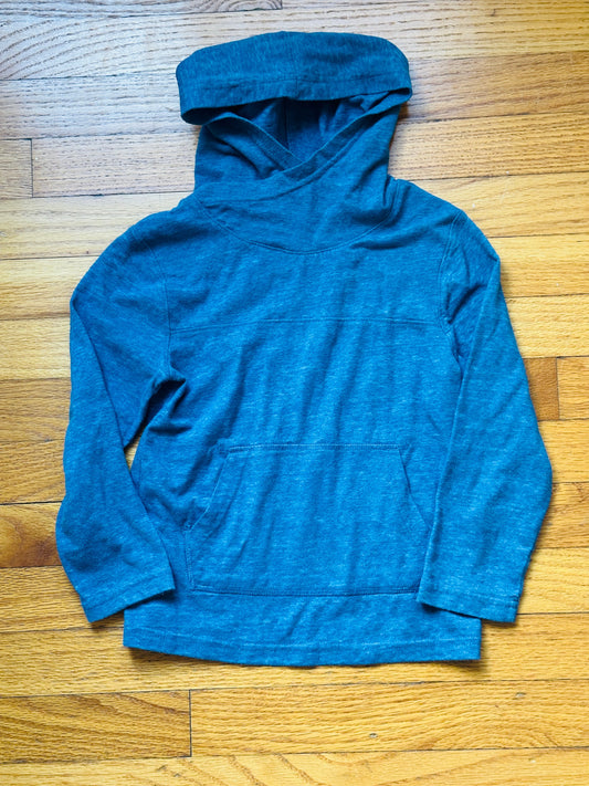 #186 Cat&Jack Blue Cotton Hooded Shirt - boys 4T - EUC