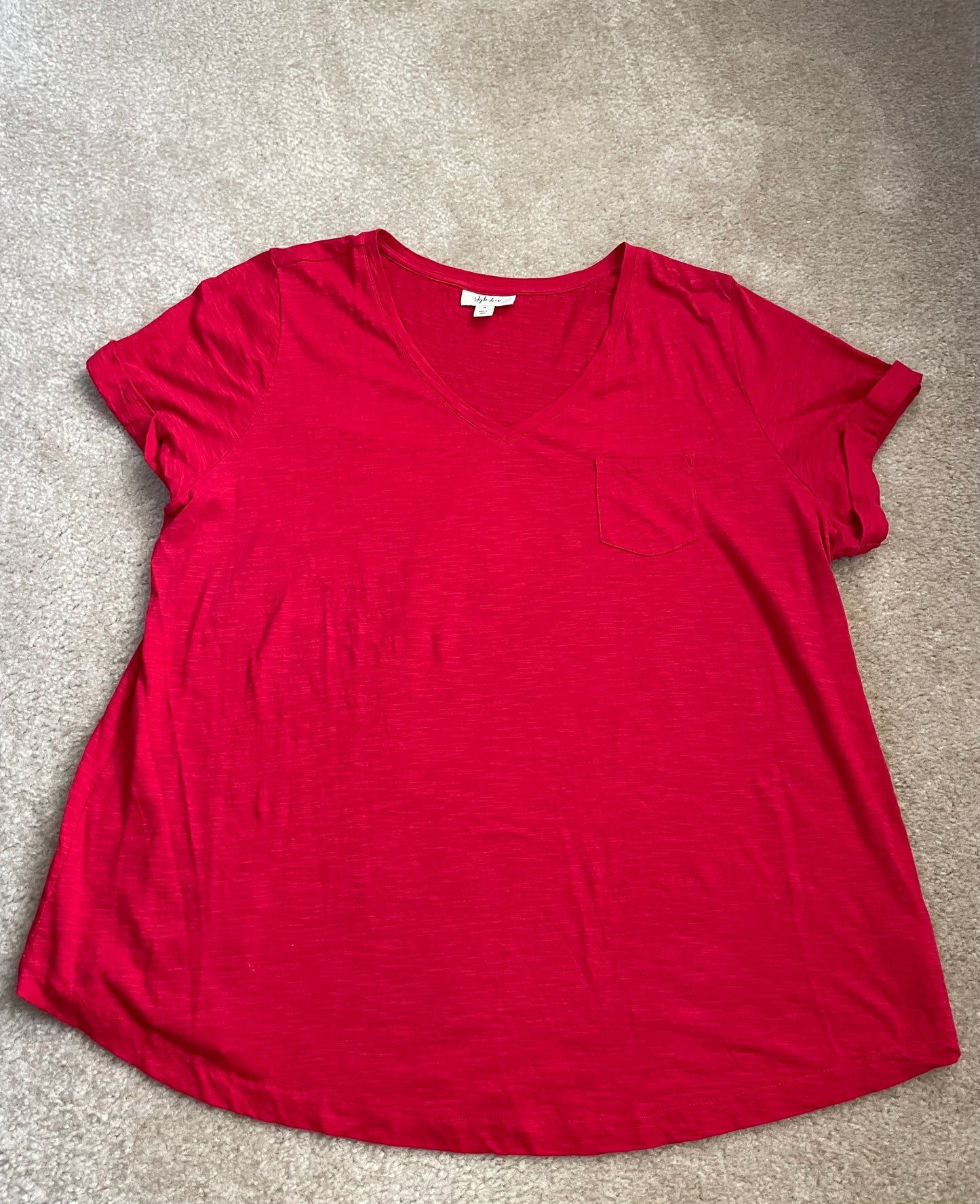 Style & Co women’s 1X red shirt shirt