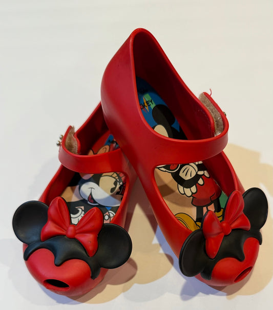 #180 Girls Shoe 9 Mini Melissa Shoe with Minnie Mouse Ears