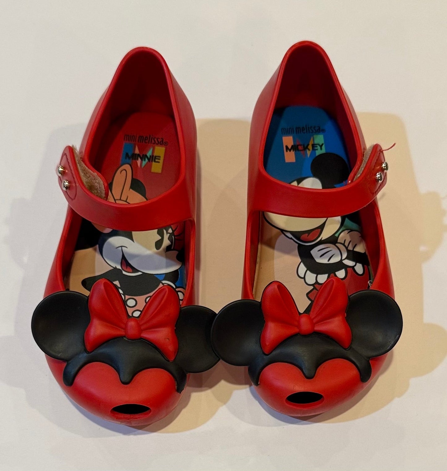 #180 Girls Shoe 9 Mini Melissa Shoe with Minnie Mouse Ears