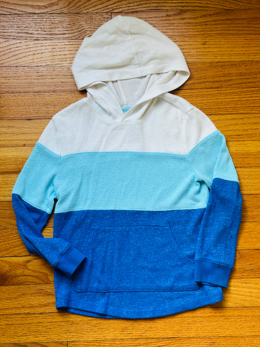 #186 Wonder Nation Blue Soft Knit Hooded Shirt - boys or girls 5T - VGUC