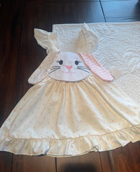 Girls 12-18M Bunny Pinafore Dress