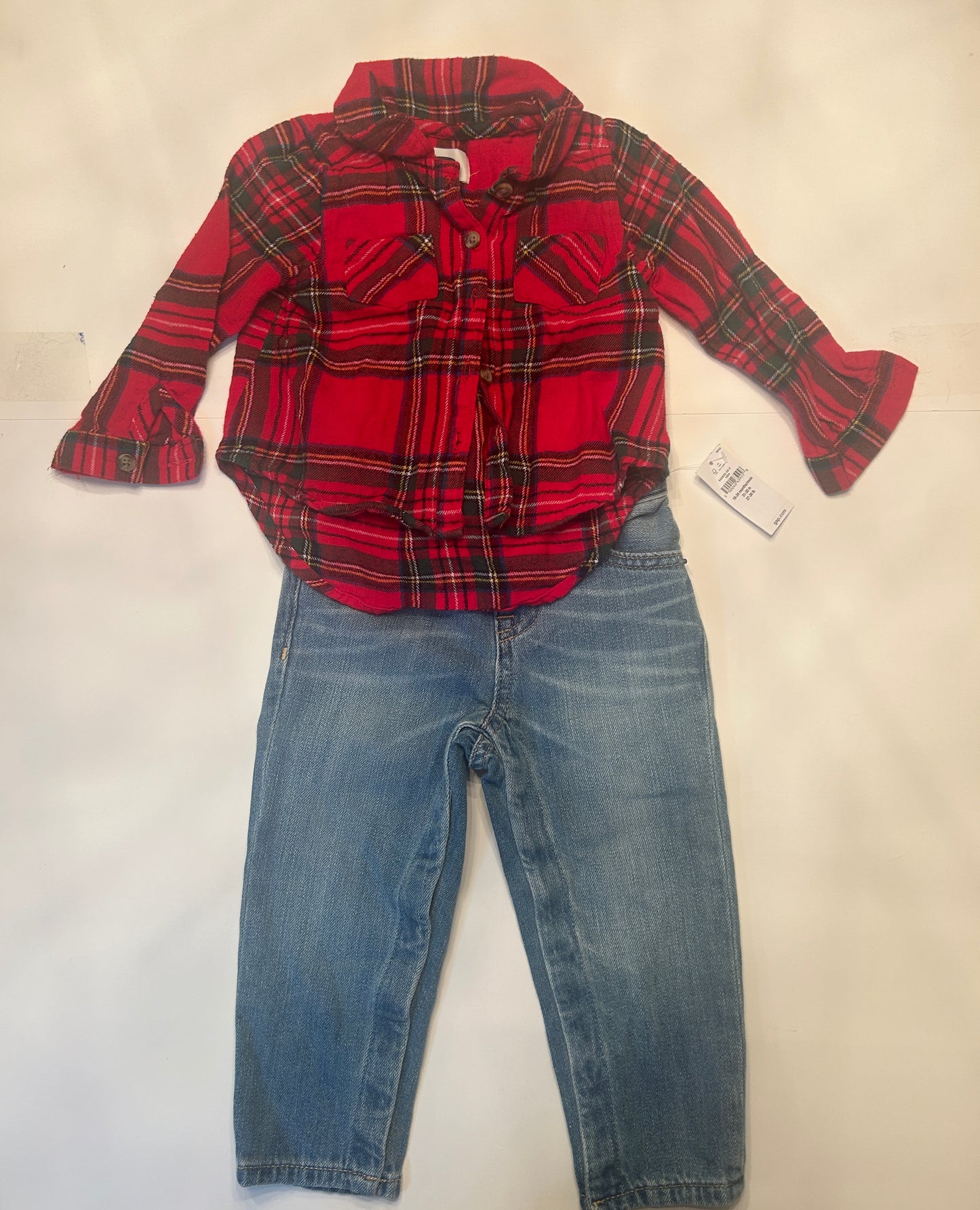 #11-Girls-Old Navy and Gap-18-24 Months-Flannel Button Down and Jeans (2 of 2)