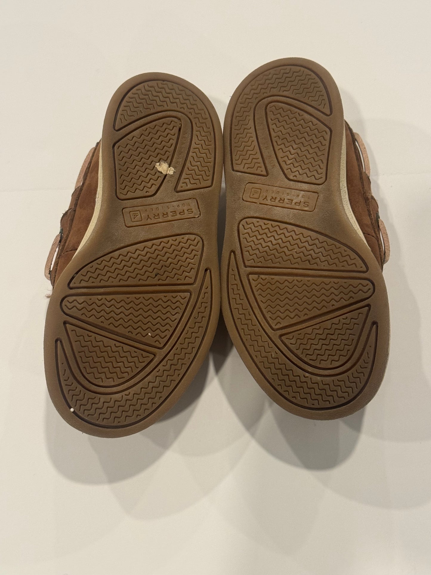 #187 Boys Size 8 Brown Sperry Boat Shoes