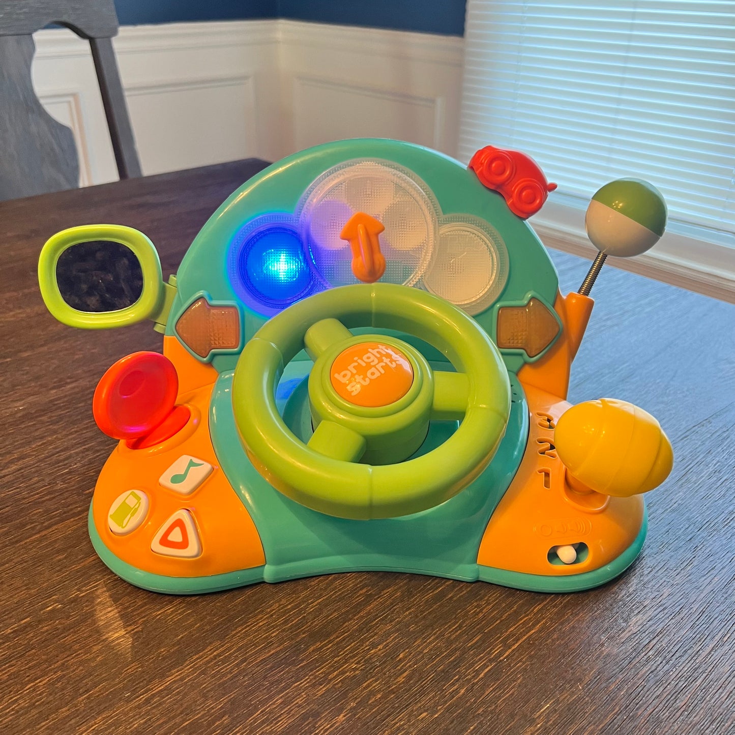 #5 Bright Starts Lights and Colors Driver Toy Steering Wheel with Car Sounds for Pretend Play