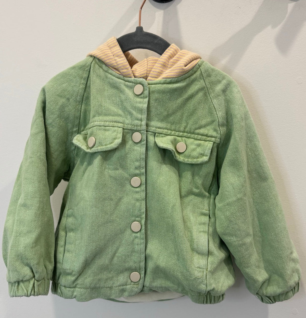 #82 Chang Ging Green Fleeced-Lined Jacket Girls Size 2T