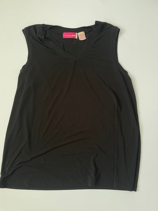 #3 Liz Lange black maternity work blouse