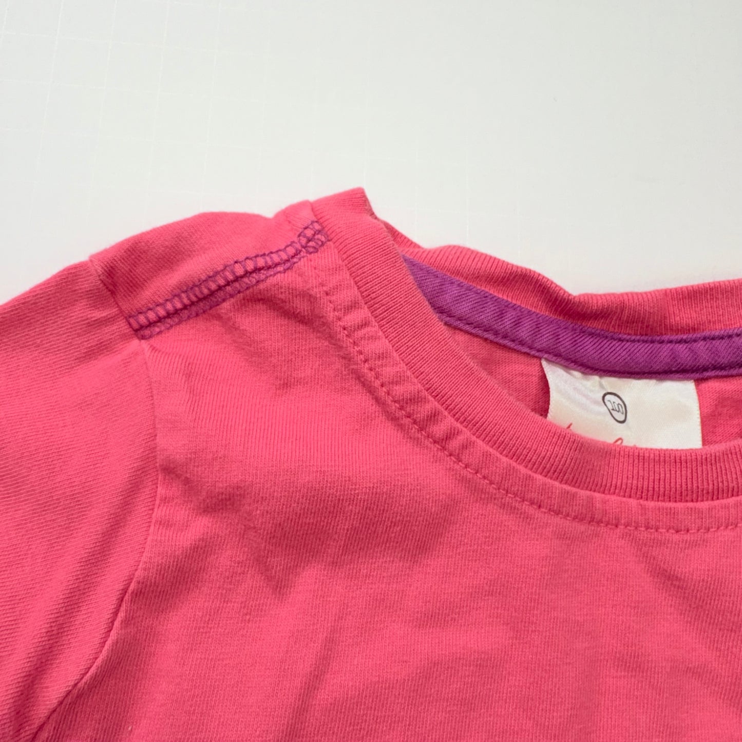 Seller 189 Girls 4T (100cm) Hanna Andersson Hot Pink & Purple Thread Long Sleeve Tee EUC