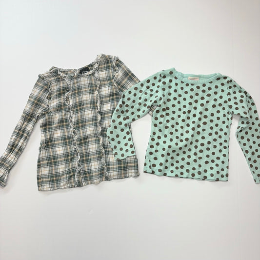 Seller 189 Girls 4T Fall Long Sleeve Shirt Bundle (2) EUC