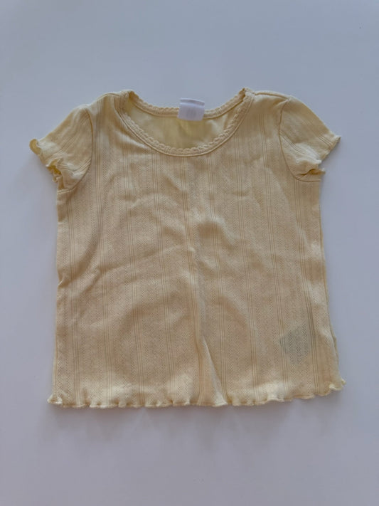 *reduced* #117, Girls 24M, Gap yellow pointelle shirt, EUC