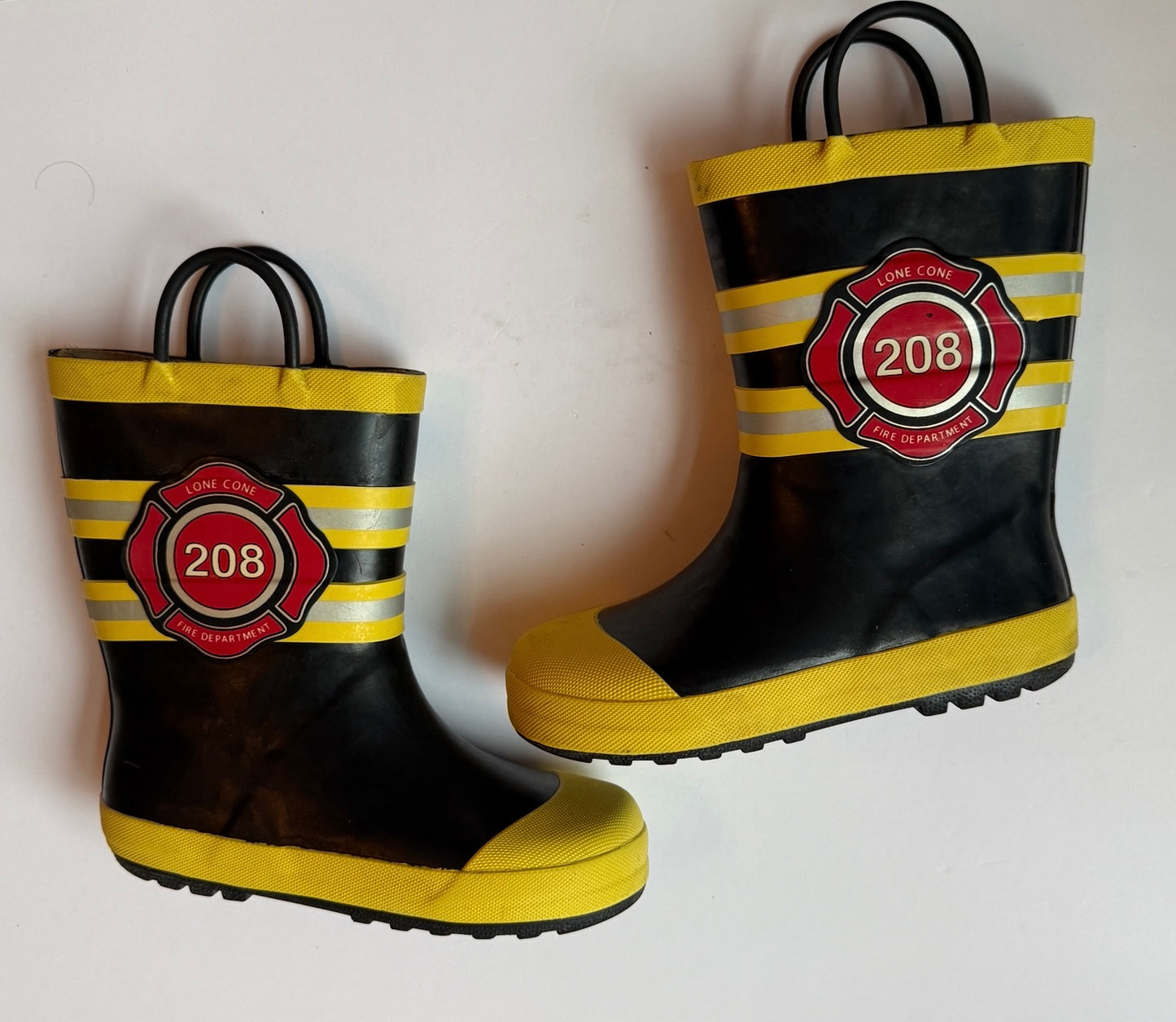 #180 Boys Shoe Size Big Boys 13 Fire Deprtment Lone Cone Rain Boot