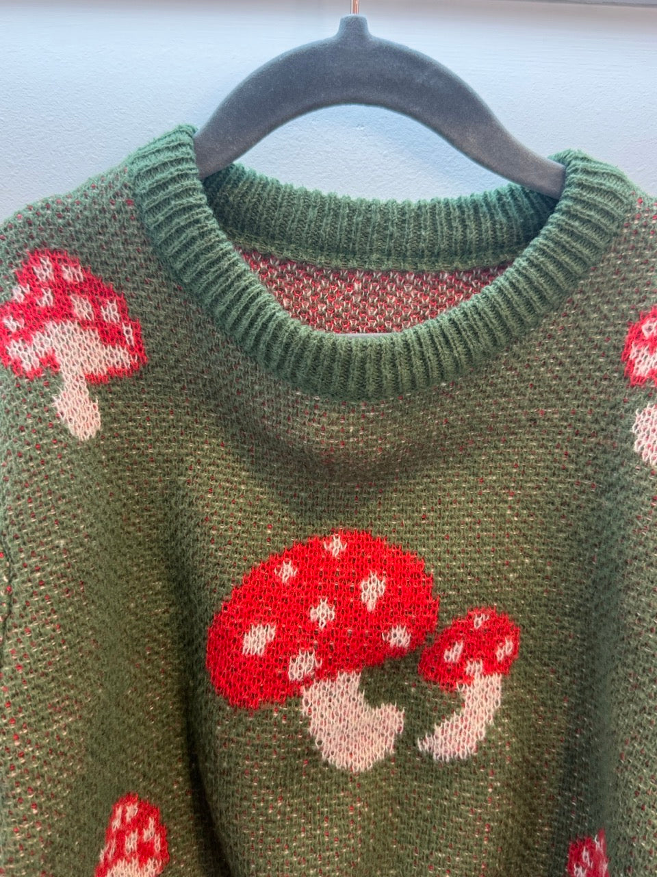 #82 Shein Mushroom Cropped Sweater Girls Size 7