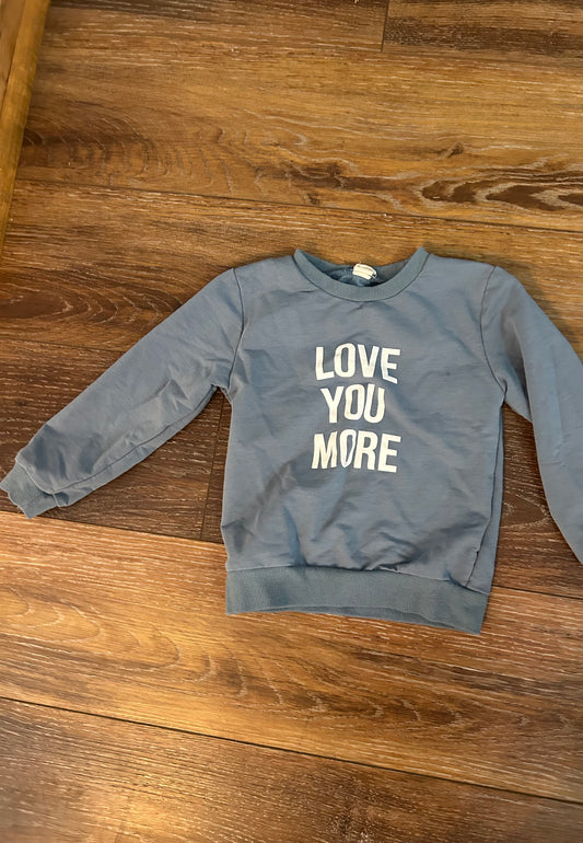 Seller #223 - 3T love you more blue sweat shirt