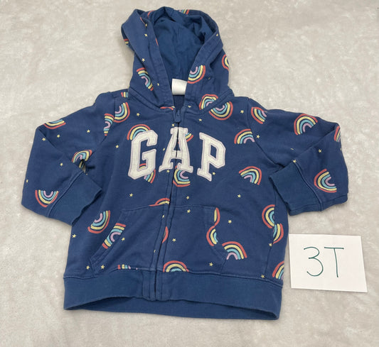 79a 3T Gap zip up EUC