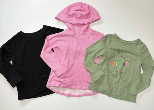 Seller 189 Girls 5T Long Sleeve Sweatshirt/Tee Bundle (3)