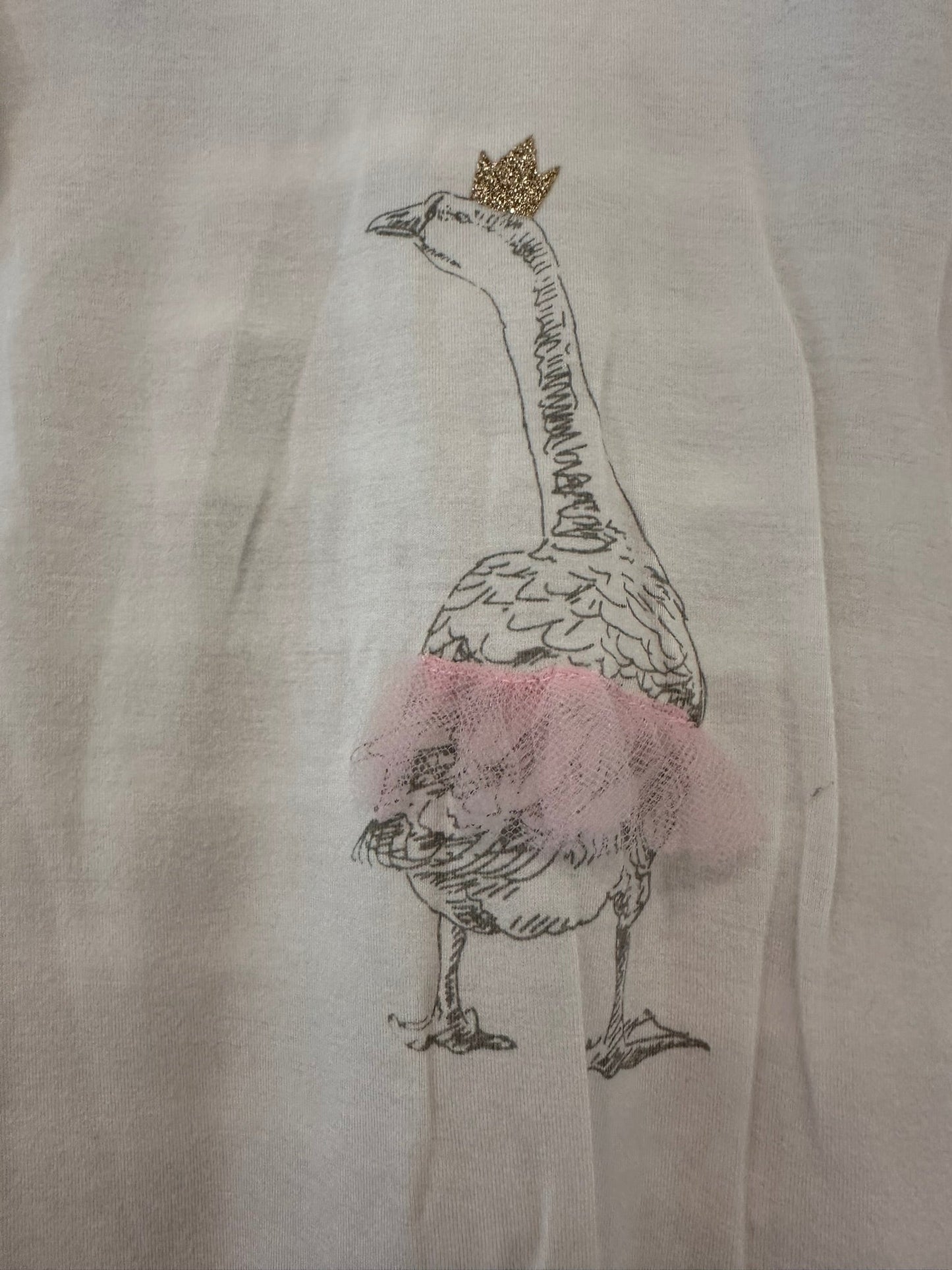 #85 REDUCED Mudpie Swan Tutu Capri outfit, Infant Girls 12-18m