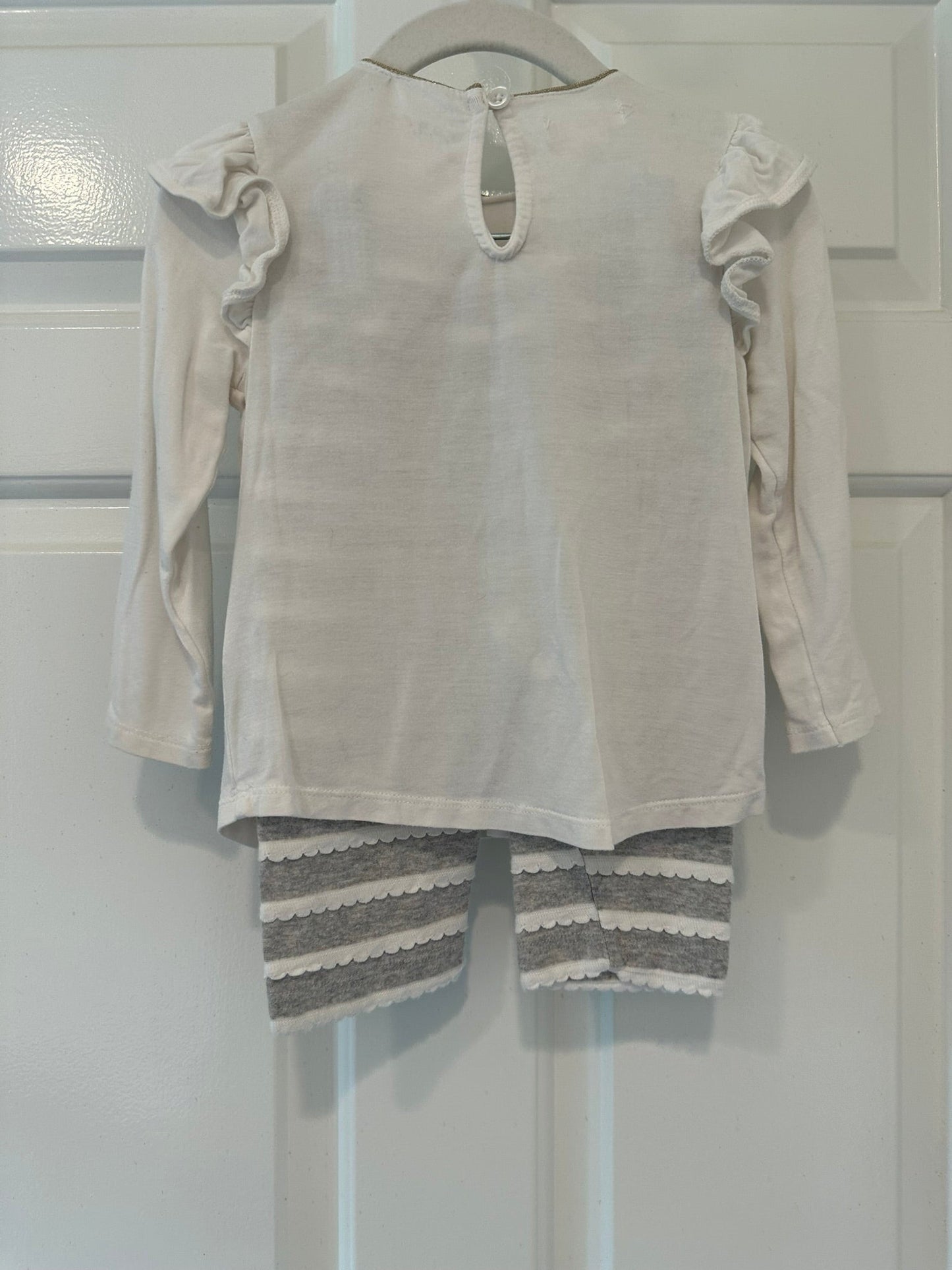#85 REDUCED Mudpie Swan Tutu Capri outfit, Infant Girls 12-18m