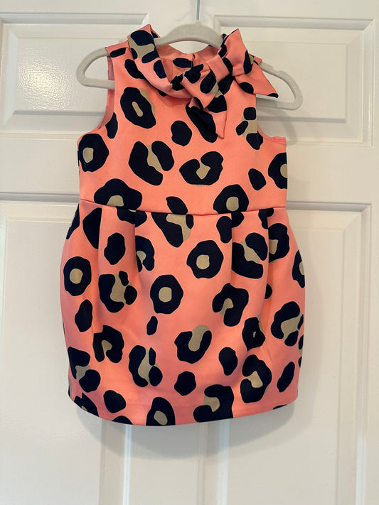 #85 REDUCED Janie & Jack Pink Leopard Silk Dress, Infant Girls 12-18m