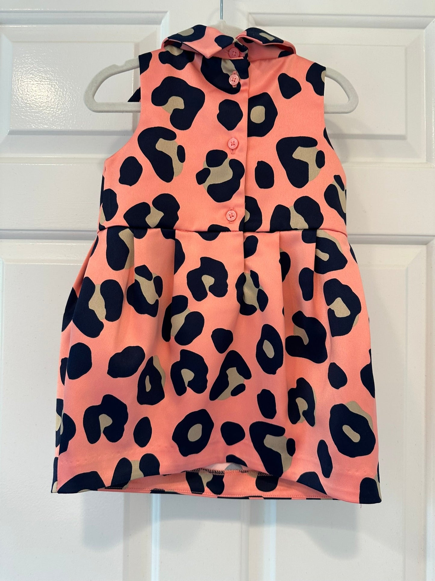 #85 REDUCED Janie & Jack Pink Leopard Silk Dress, Infant Girls 12-18m