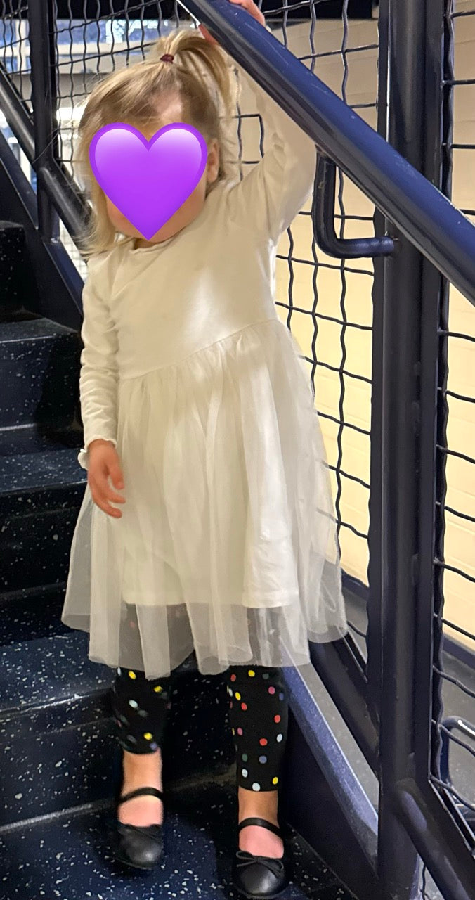 #82 H&M White Tulle Dress Girls Size 2T
