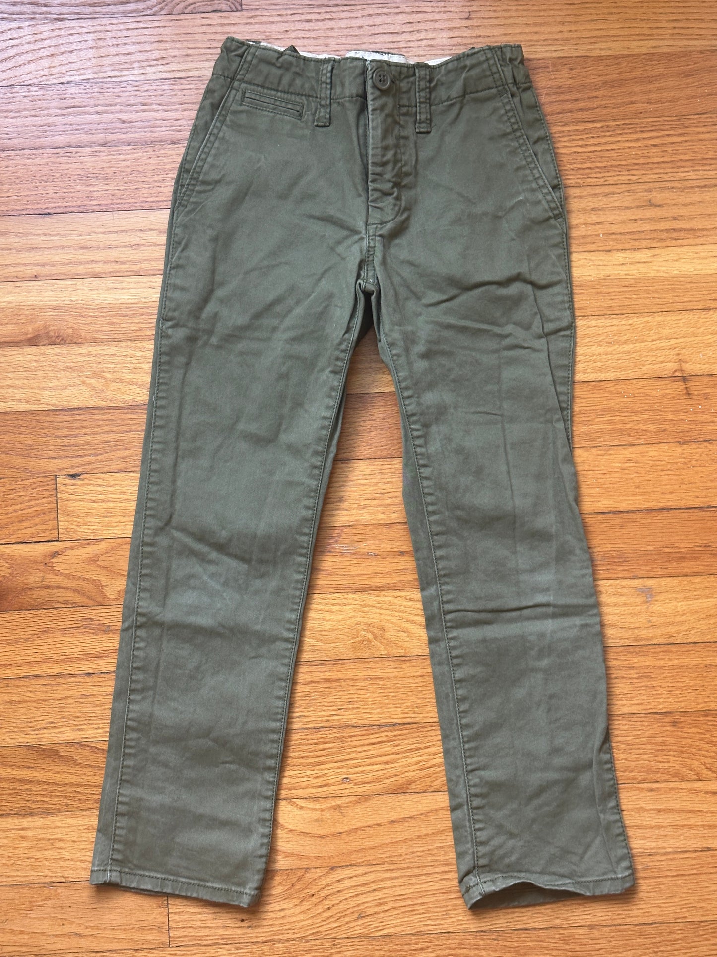 #186 GapKids Olive Green Chinos with Adjustable Waist - boys 7 - EUC