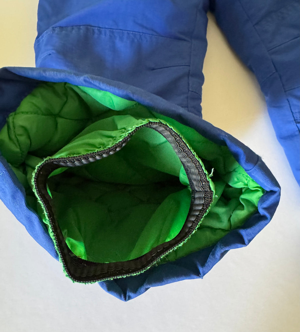 #92 Hanna andersson 5 t lined blue snow bibs overalls