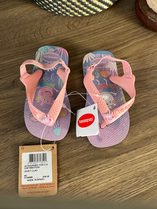 NWT Size 8 Peppa Pig Flip Flops by Havaianas