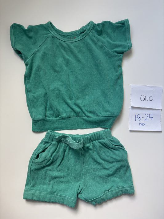 #77 - 18-24 Mo Kyte Baby GUC Caribbean SS Top + Shorts