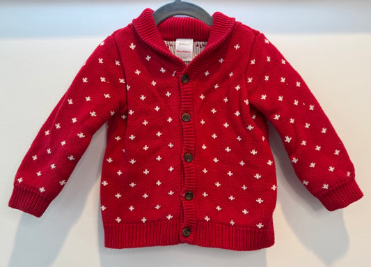 #82 Hanna Andersson Red Knit Sweater Gender Neutral Size 2T (85cm)