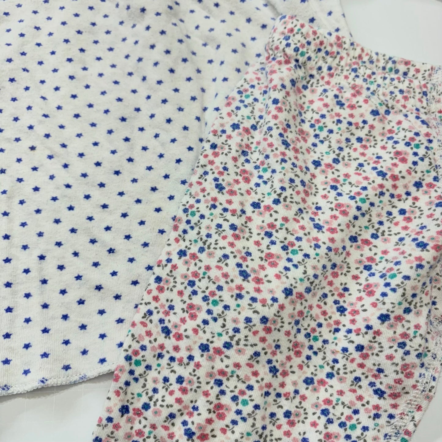 Seller 189 Girls 4T Petit Bateau Reversible Long John Pajamas EUC
