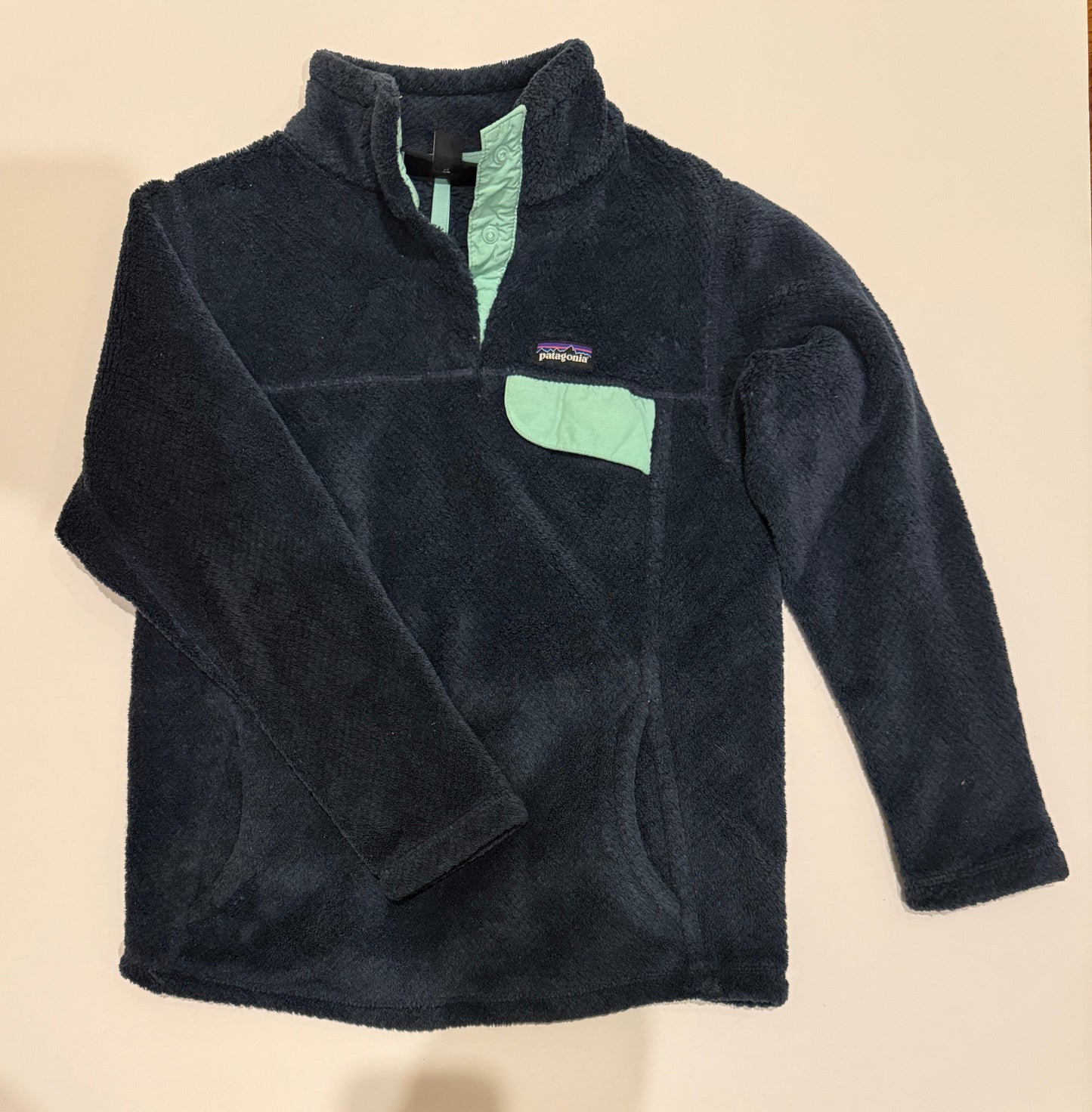 #41 | Reduced! |Girls M 10 | Patagonia Synchilla Snap Pullover Jacket (navy)