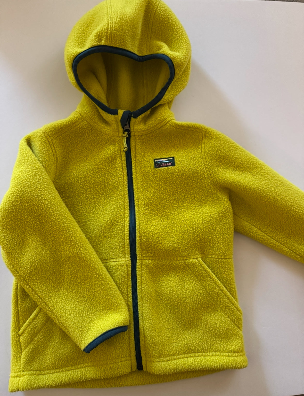 REDUCED #92 Ll Bean girls 4 t like new yellow fleece zip up jacket